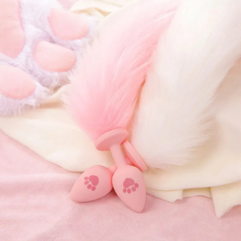 Lovely Pink Paw Anal Tail