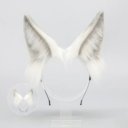 Snowy Arctic Fox Ears Headband
