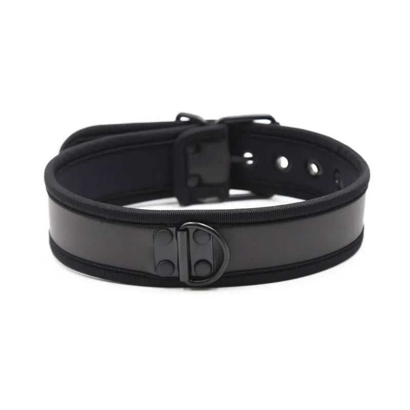 Black Neoprene Puppy Play Collar