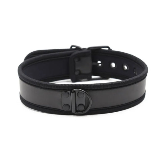 Black Neoprene Puppy Play Collar