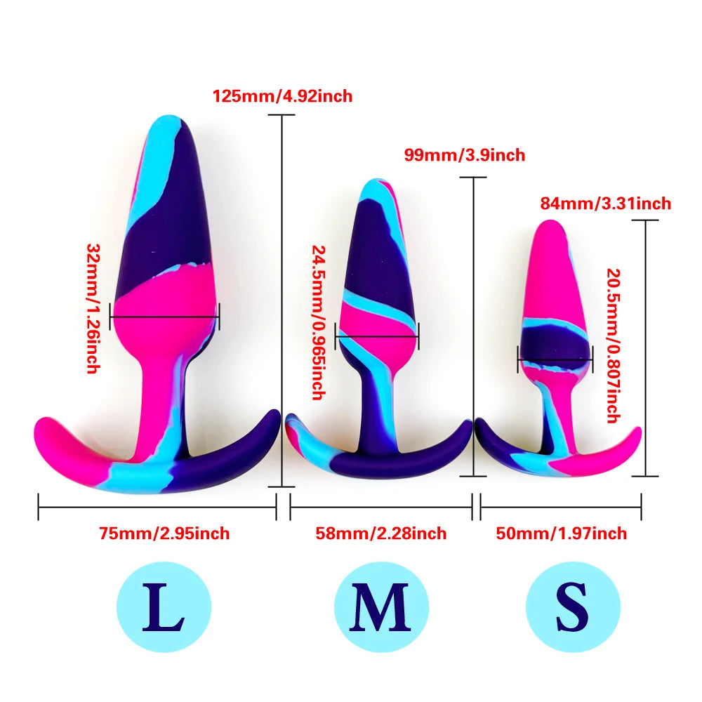 Swirl Colored Silicone Training Plug