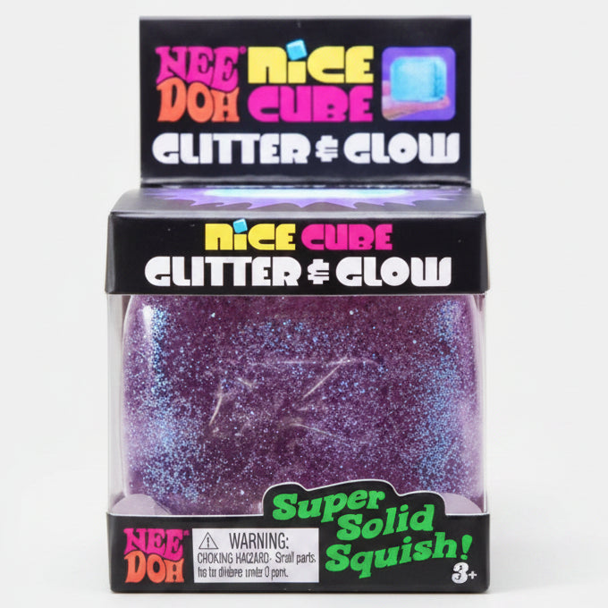 Nee-Doh Nice Cube Glitter & Glow – Purple