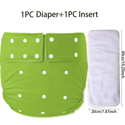 Washable ABDL Cute Cloth Diaper + Insert (Colors)