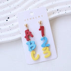 ABC 123 Dangle Earrings