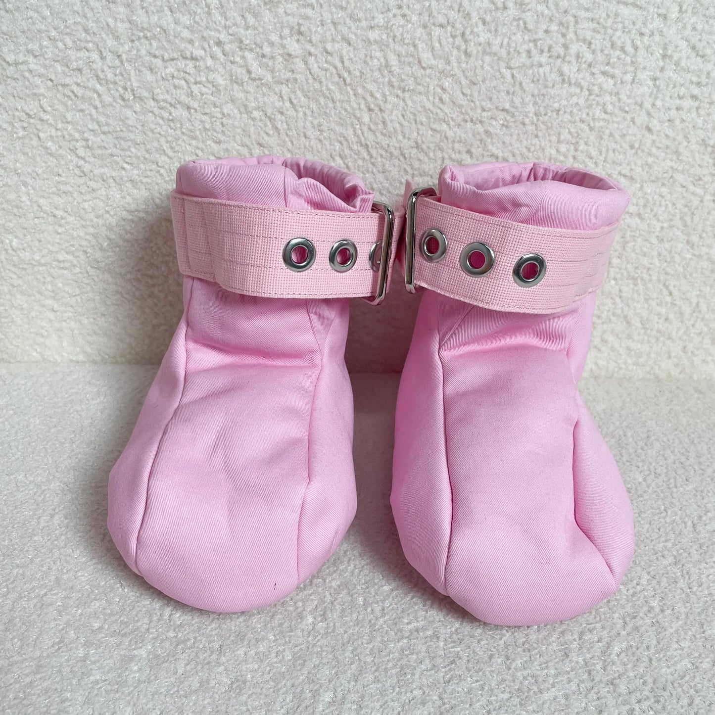 Pink Magnetic Locking Restraint Booties (Small–Large)