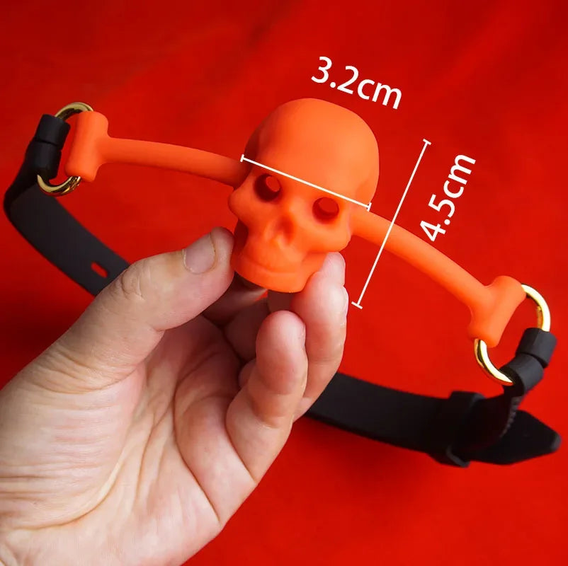 Skull Silicone Mouth Gag Harness - Puppy's Aesthetics