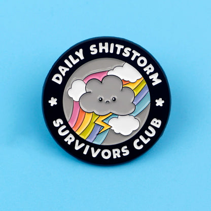 Daily Shitstorm Survivors Club Enamel Pin