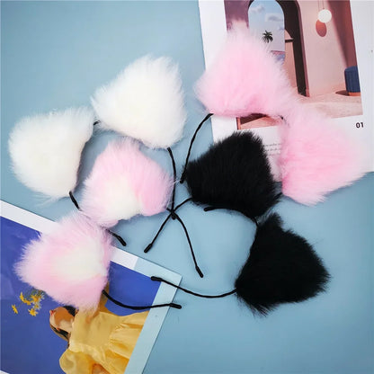 40cm Kawaii Plush Ears & Tail Set (Colors)