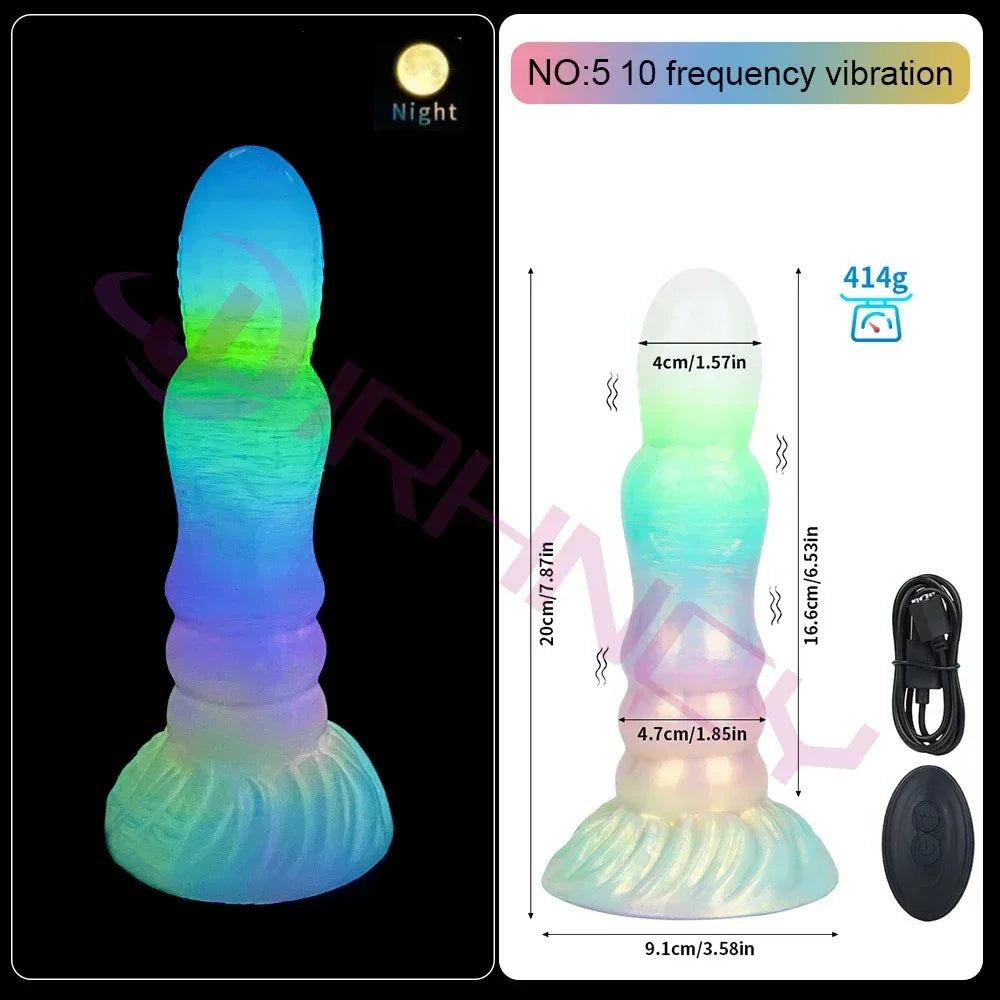Luminous Fantasy Silicone Vibe Dildo - Puppy's Aesthetics