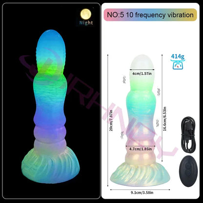 Luminous Fantasy Silicone Vibe Dildo - Puppy's Aesthetics
