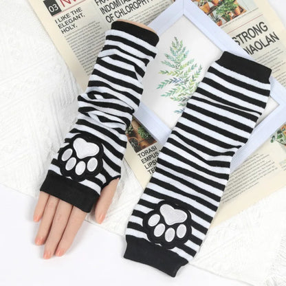 Punk Kitty Paw Fingerless Arm Warmers (Colors)