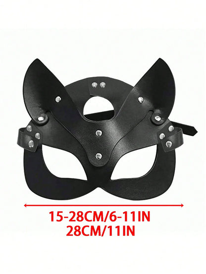Midnight Purrfection Cat Mask & Collar Set - Puppy's Aesthetics