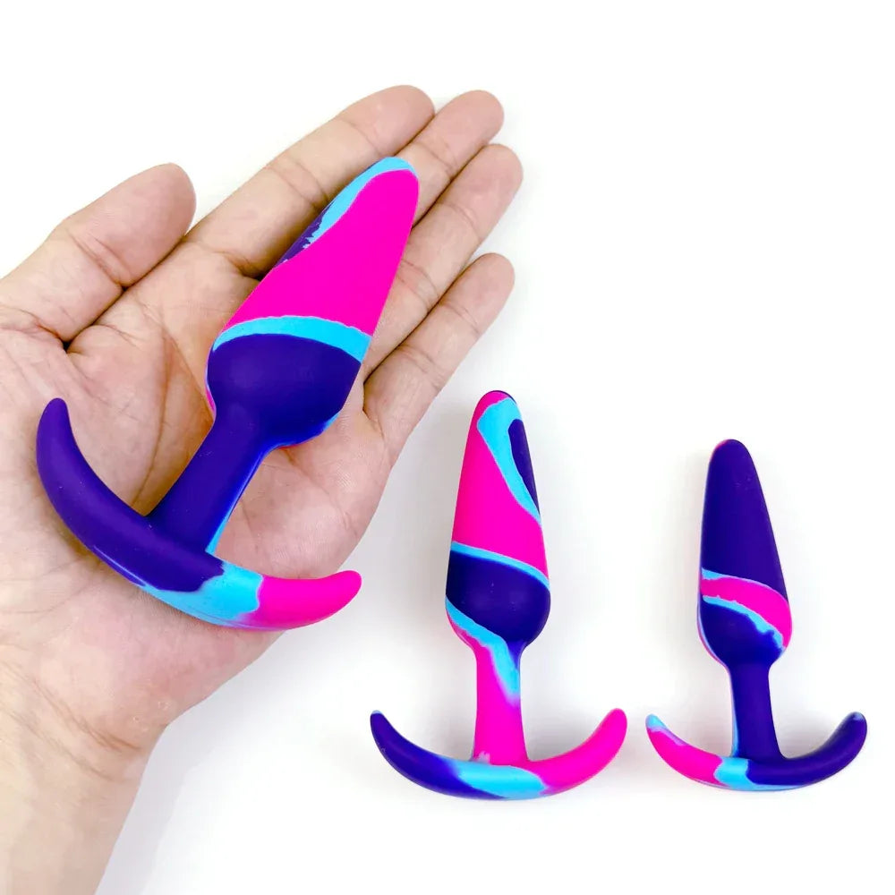 Swirl Colored Silicone Training Plug - Puppy's Aesthetics