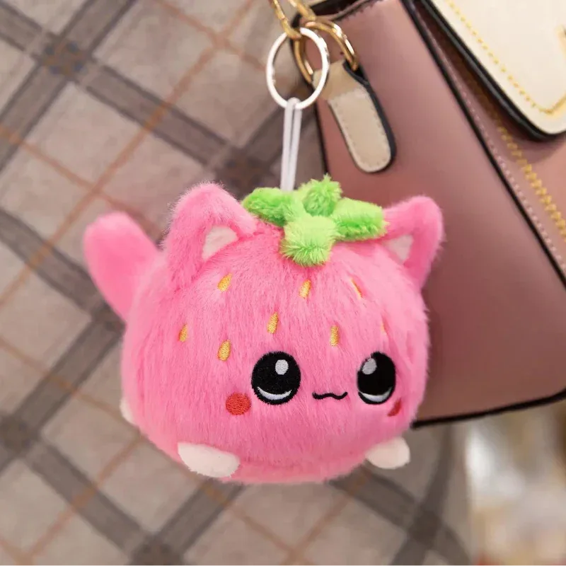 Kawaii Strawberry Cat Plushie - Puppy's Aesthetics