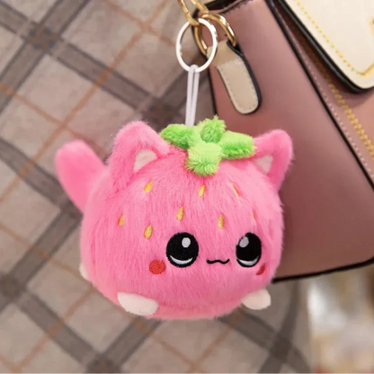 Kawaii Strawberry Cat Plushie - Puppy's Aesthetics