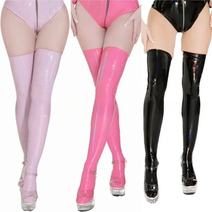 Wetlook Thigh High Stockings - Puppy's Aesthetics