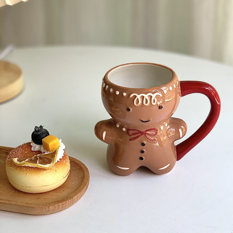 Kawaii Ceramic Gingerbread Mug 300ml