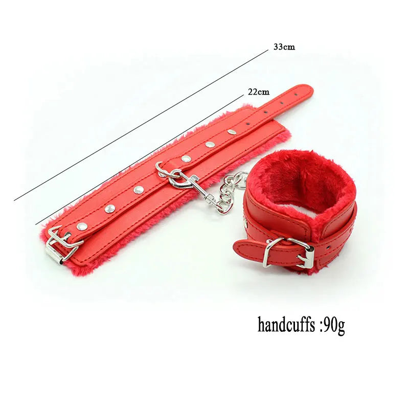 PU Leather Cuffs + Whip (Colors)