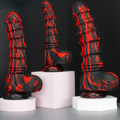 Dark Crimson Fantasy Monster Dildo