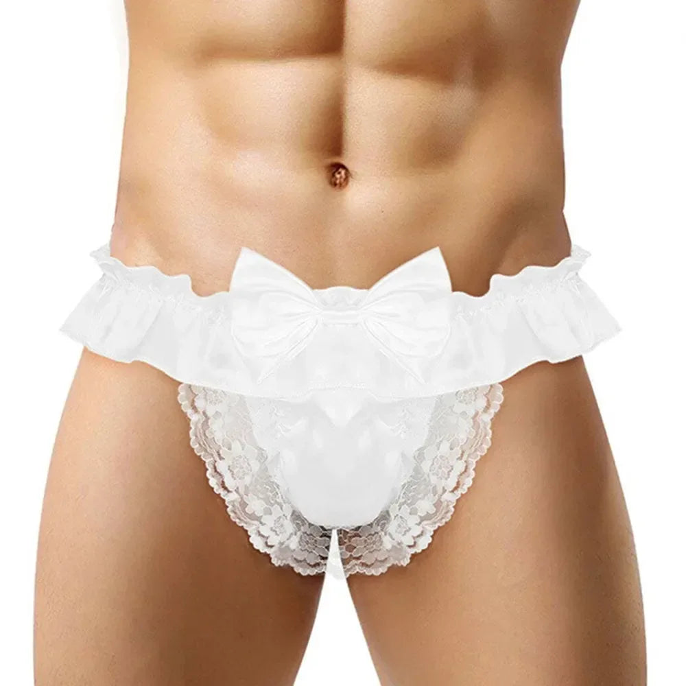 Sugar Kiss Bow Sissy Thong Briefs - Puppy's Aesthetics