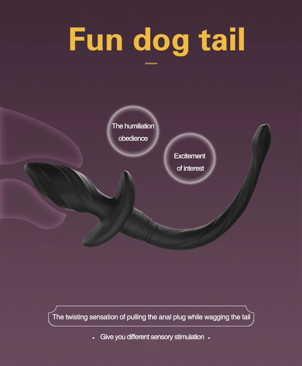 Vibrating Dog Tail Anal Plug – Remote