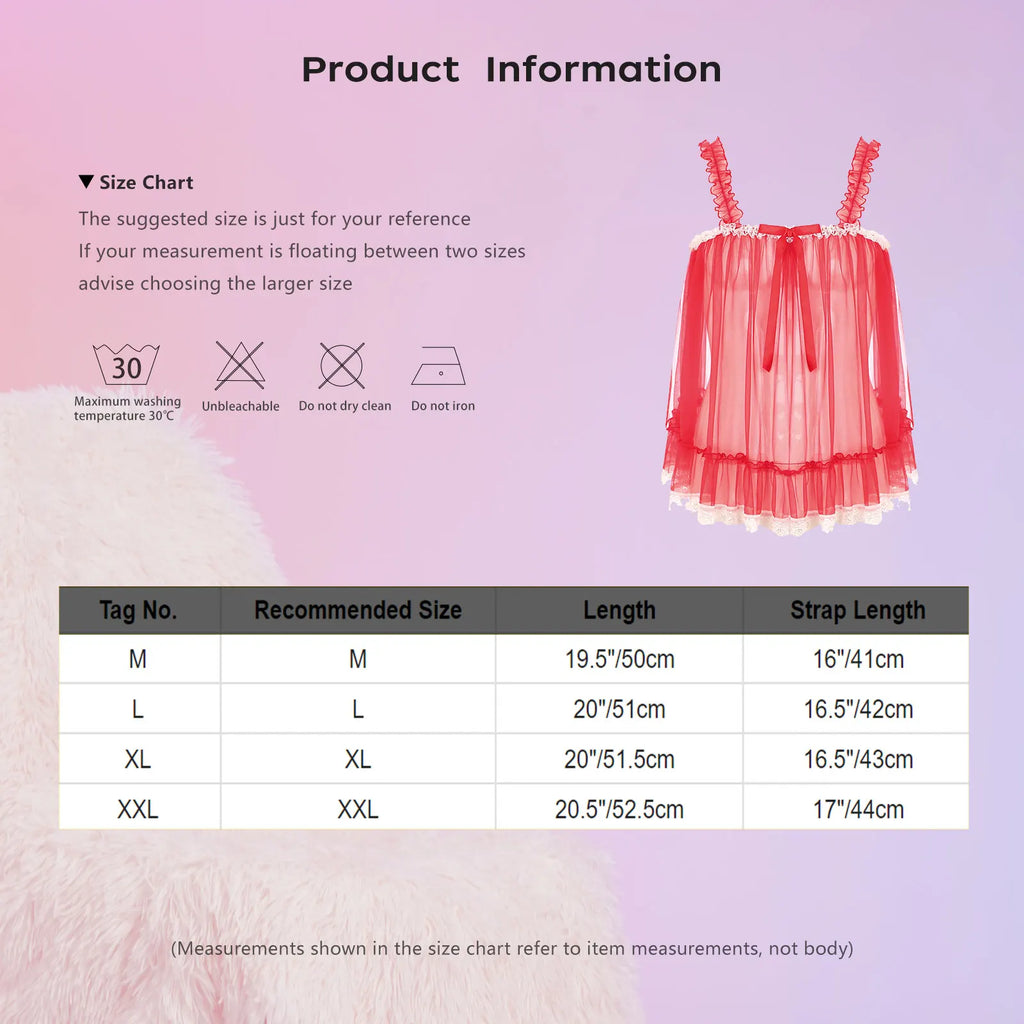 Darling Sheer Sissy Camisole (Colors)