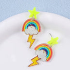 Stormy Skies Rainbow Drop Earrings (Colors) - Puppy's Aesthetics