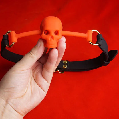 Skull Silicone Mouth Gag Harness - Puppy's Aesthetics