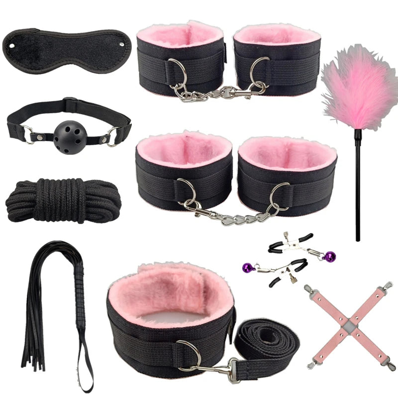 Adult BDSM Erotic Bondage Kit (Colors)