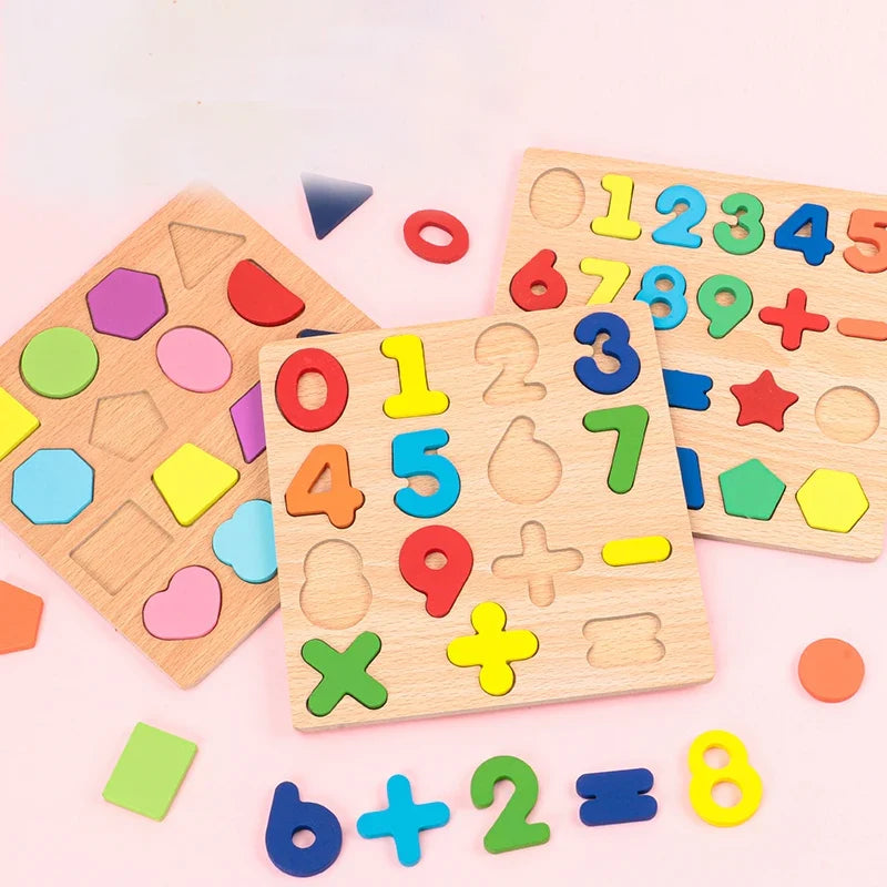 Wooden Alphabet & Number Puzzle