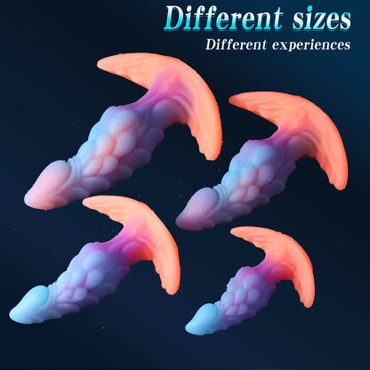 Glow Dragon Silicone Dildo Plug - Puppy's Aesthetics