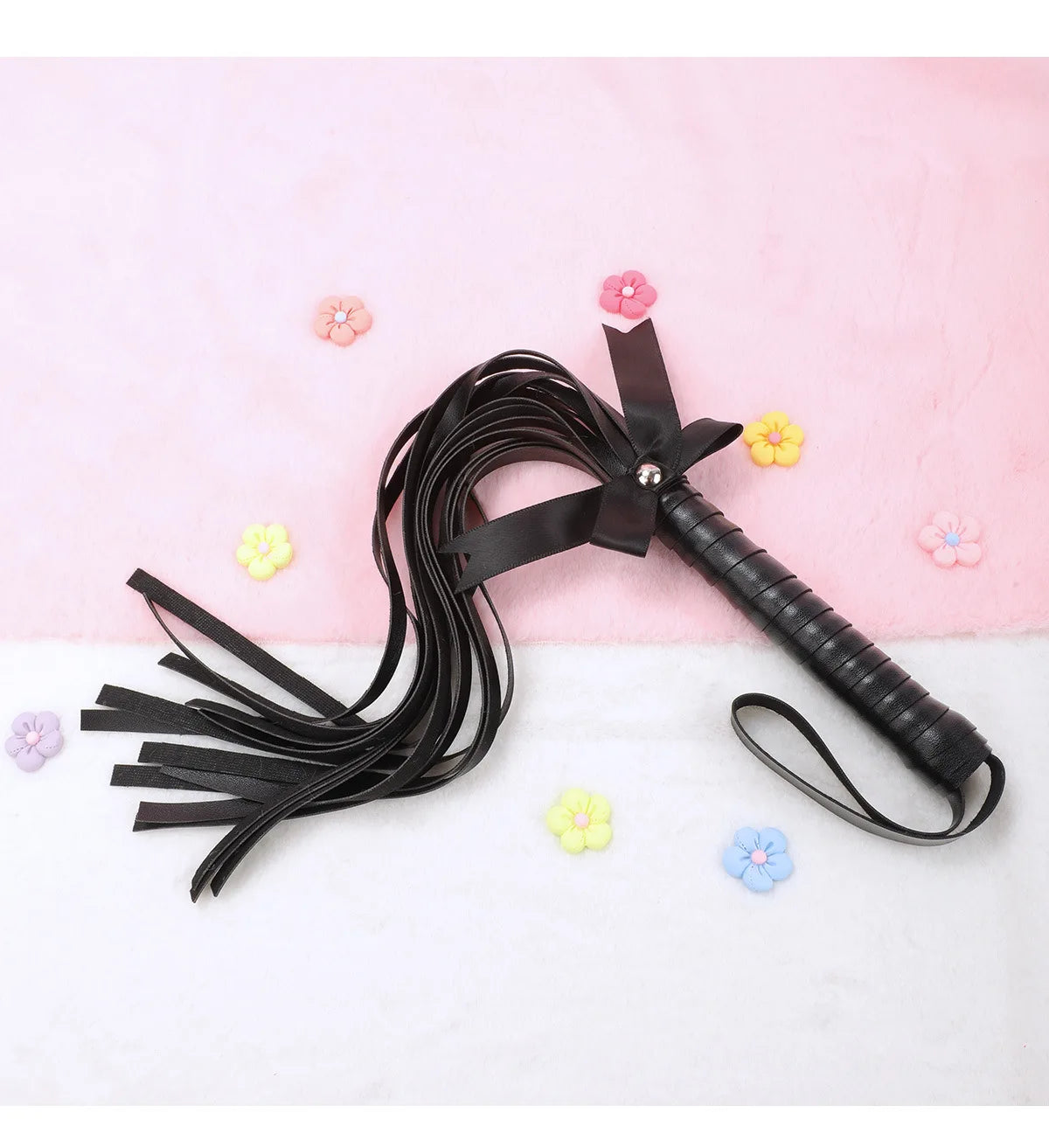 Kawaii Pink PU Leather Bow Flogger (Colors)