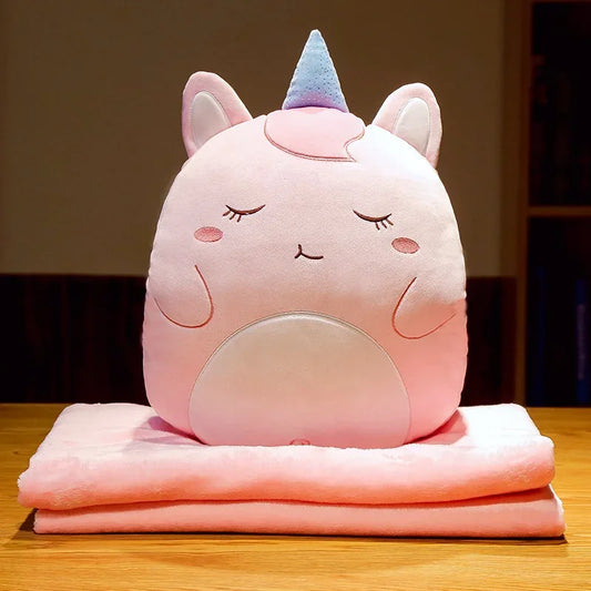 Snuggle Pals Animal Plushie Blanket (Colors) - Puppy's Aesthetics