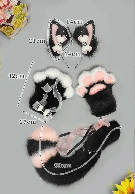 Pink Snowpaw Plush Petplay Accessories - Puppy's Aesthetics