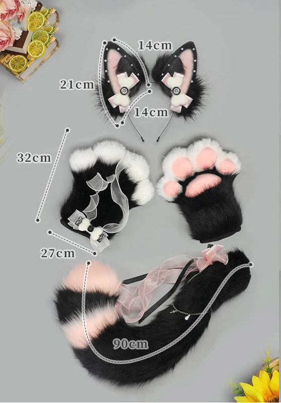 Pink Snowpaw Plush Petplay Accessories