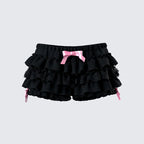 Ruffle Babydoll Shorts with Bows