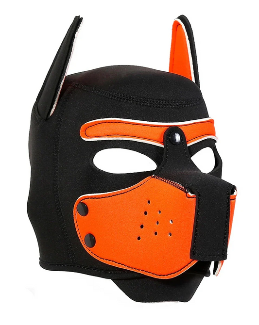 Orange Neoprene Puppy Play Hood