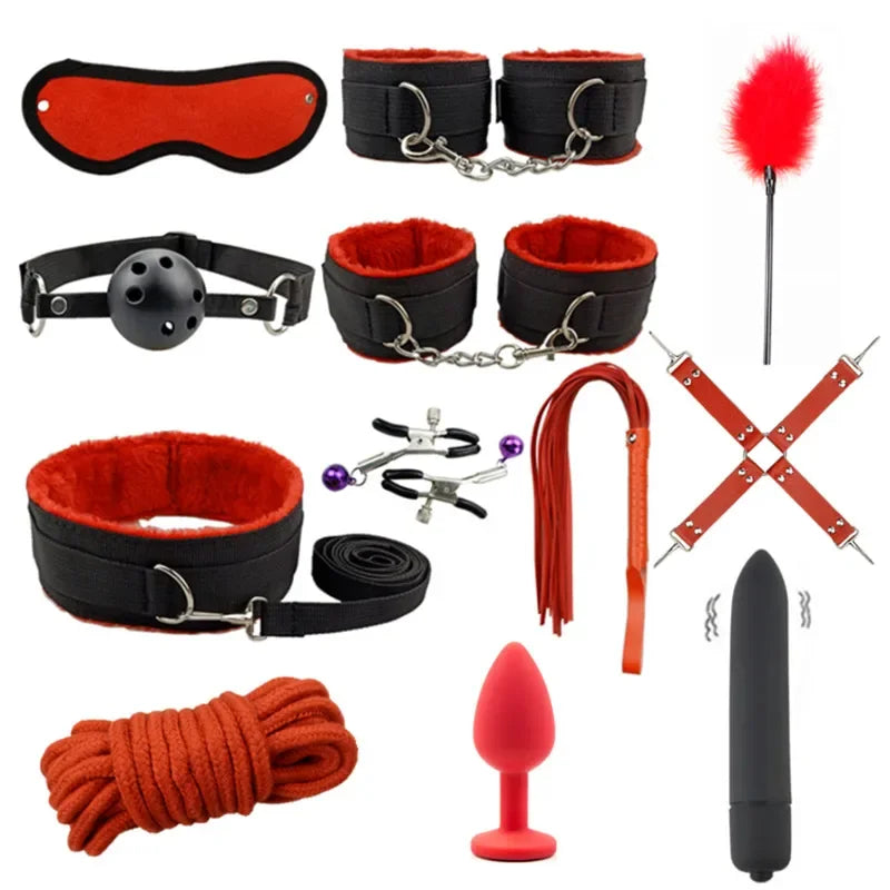 Adult BDSM Erotic Bondage Kit (Colors)