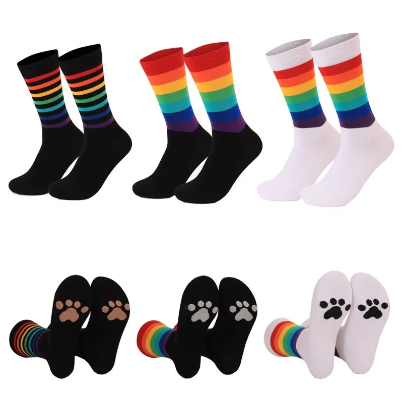 Proud Paws Rainbow Crew Socks (3-Pair Set)