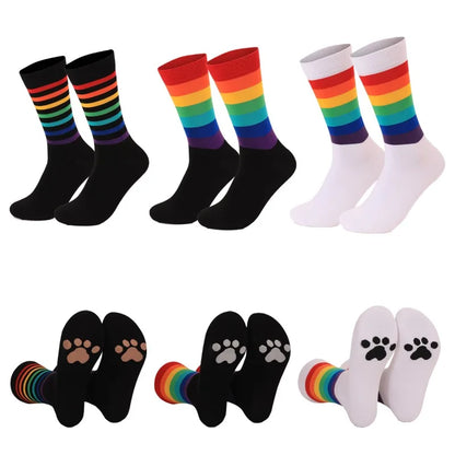 Proud Paws Rainbow Crew Socks (3-Pair Set)