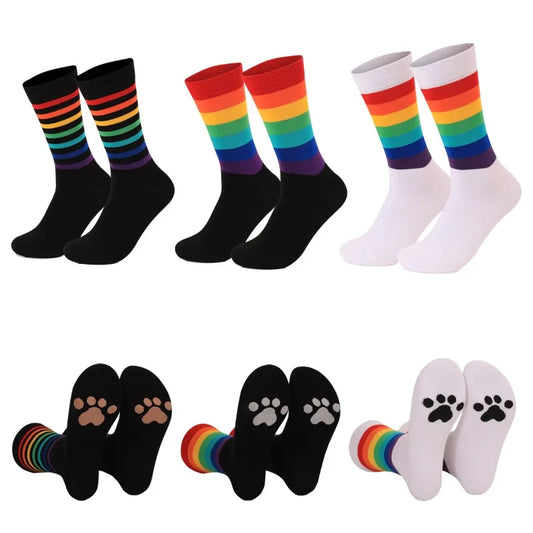 Proud Paws Rainbow Crew Socks (3-Pair Set)