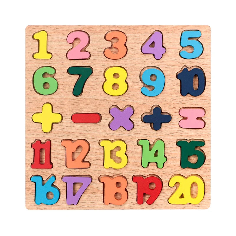 Wooden Alphabet & Number Puzzle