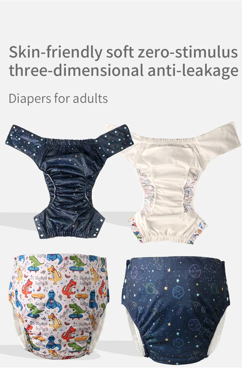 Cute Ice Silk ABDL Cloth Diapers (Colors)