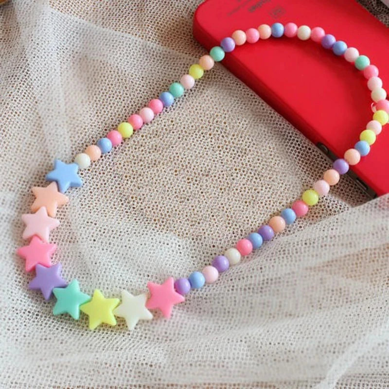 Cute Candy Color Star Necklace