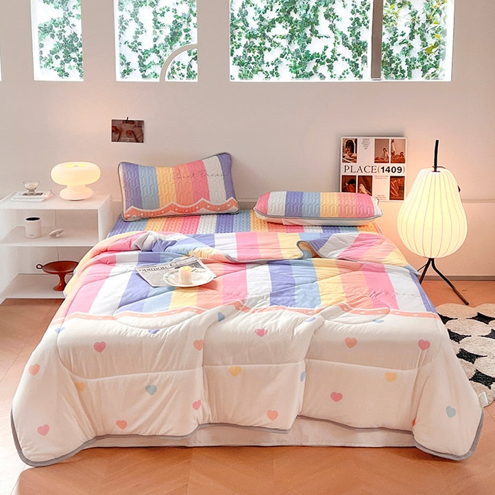 3 Piece Reversible Kawaii Quilt Sets