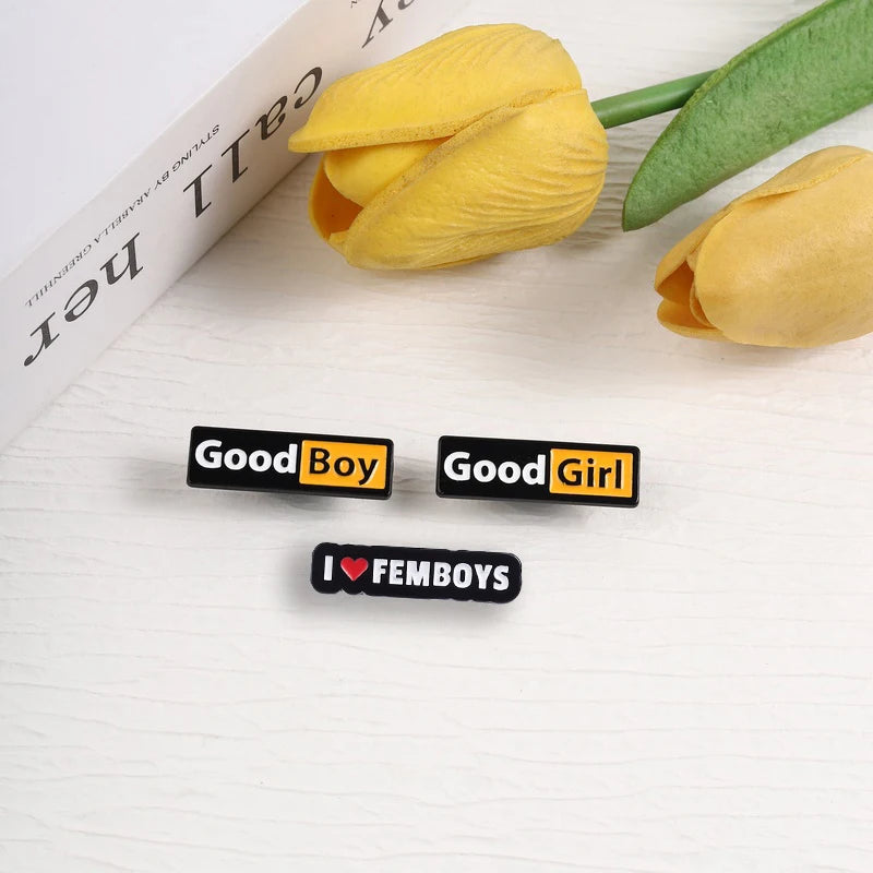 I Heart Femboys Enamel Pin (Options)