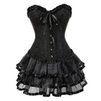 Plus Size Corset Dress & Tutu Skirt Set