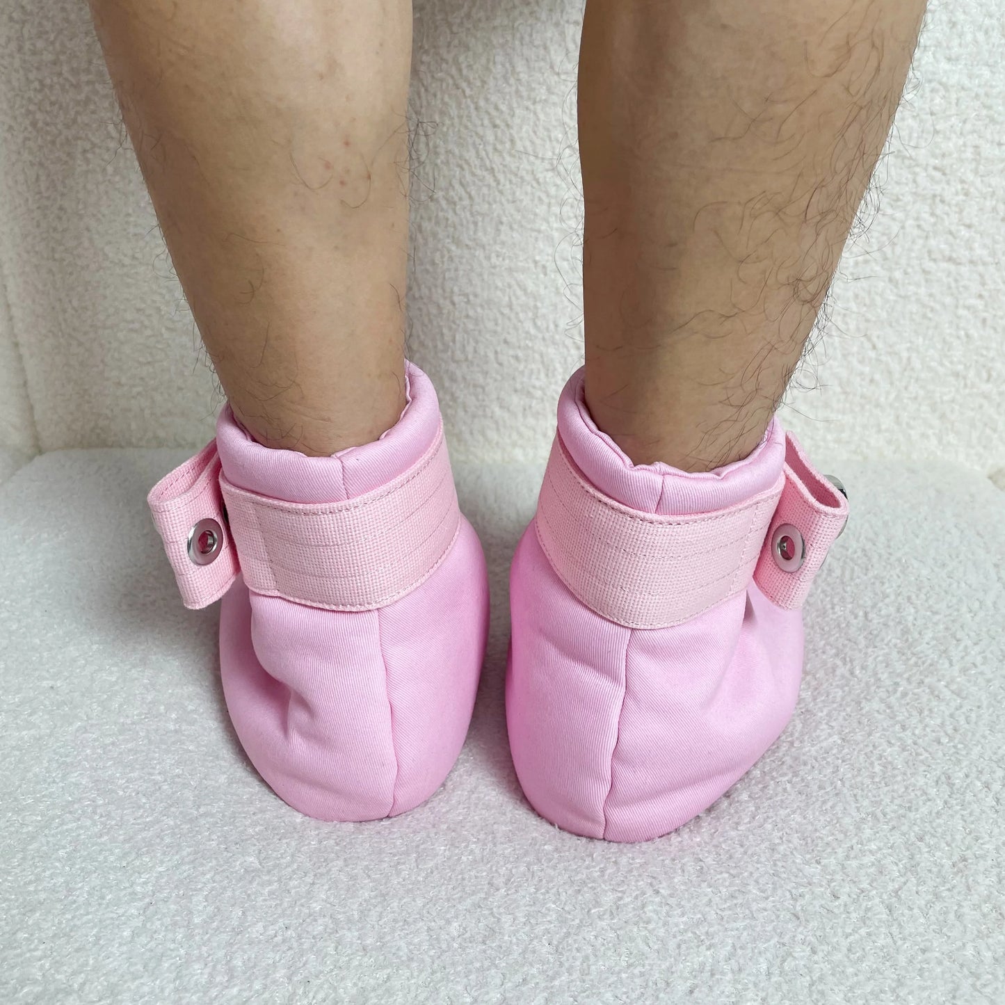 Pink Magnetic Locking Restraint Booties (Small–Large)