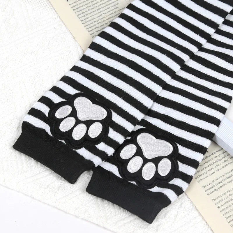 Punk Kitty Paw Fingerless Arm Warmers (Colors)