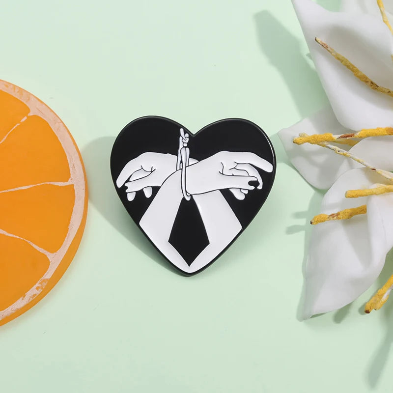 Bound By Rope Heart BDSM Pin